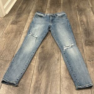 Women’s Distressed Express Jeans White Label Skinny High Rise Size 4 Short